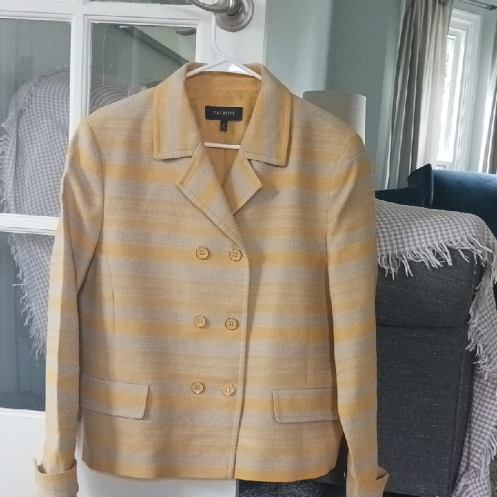 Talbots Yellow Blazer Professional Structured Design